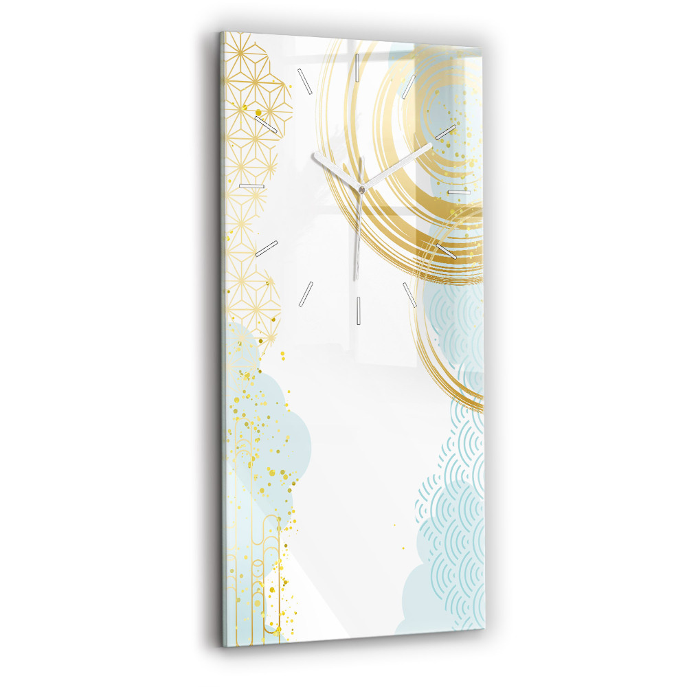 Vertikálne sklenené hodiny Dekoratívny vzor
