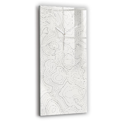 Vertikálne sklenené hodiny Škvrny abstraktné