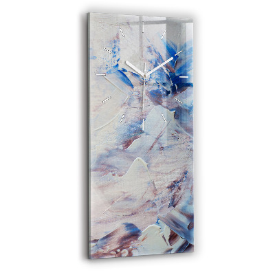 Vertikálne sklenené hodiny Abstraktná textúra farby