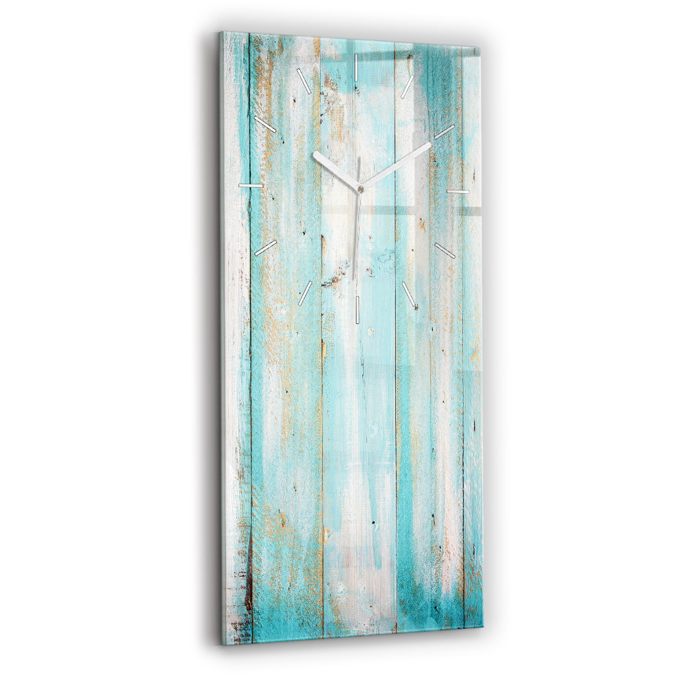 Vertikálne sklenené hodiny Modré dosky