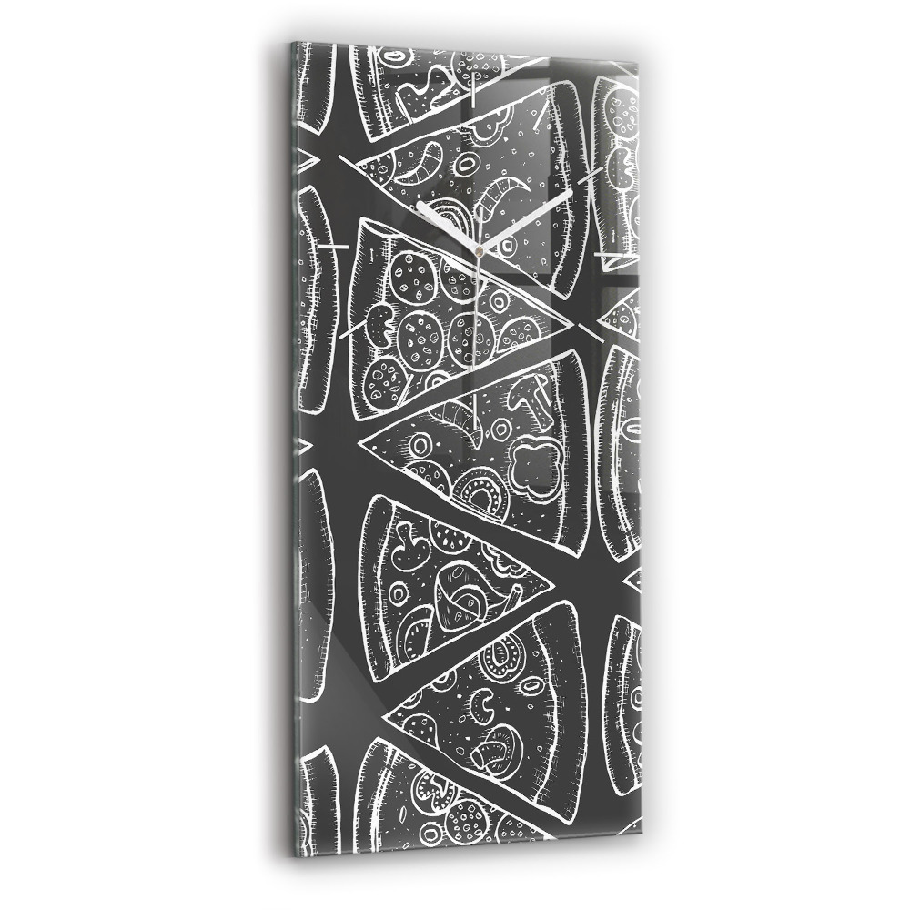 Vertikálne hodiny Maľovaná pizza