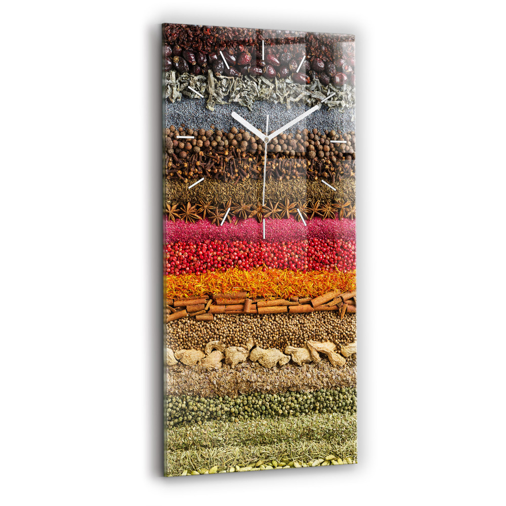 Vertikálne sklenené hodiny Riadky korenín