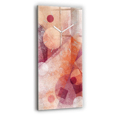 Vertikálne sklenené hodiny Geometrická abstrakcia