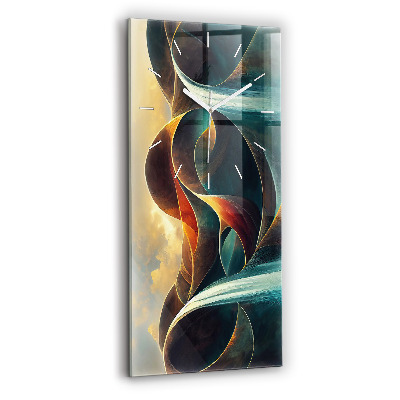 Vertikálne sklenené hodiny Tečúci vodopád