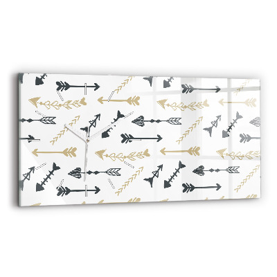 Horizontálne hodiny Geometrický vzor hipstera