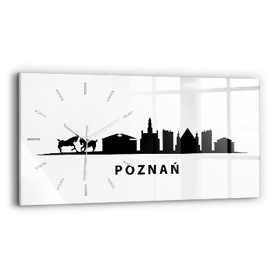Horizontálne hodiny Grafika panorámy Poznane