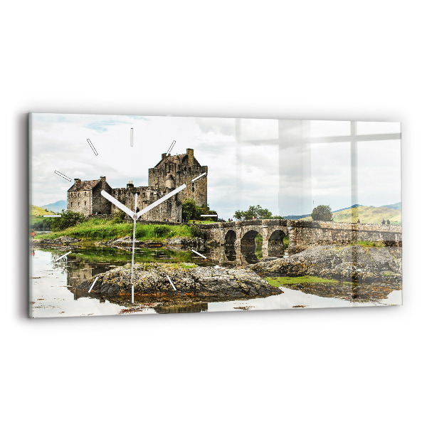 Horizontálne hodiny Hrad Eilean Donan Škótsko