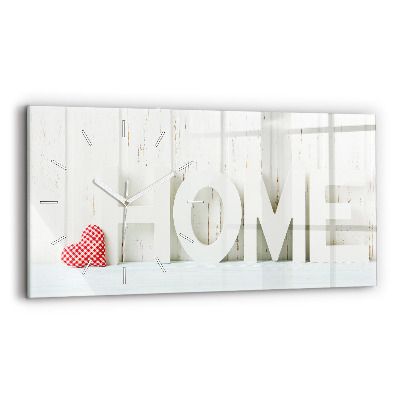 Horizontálne hodiny Nápis na dome