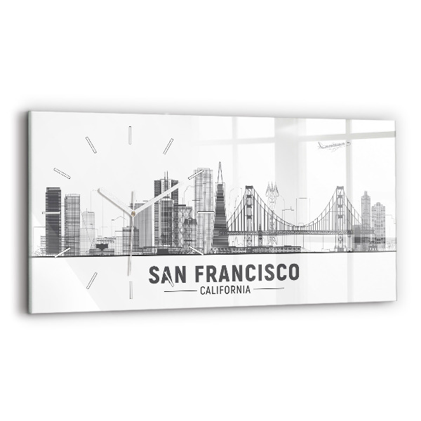 Horizontálne hodiny Panoráma San Francisca