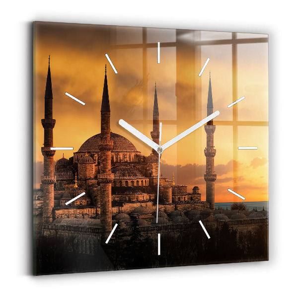 Štvorcové nástenné hodiny Istanbulská mešita