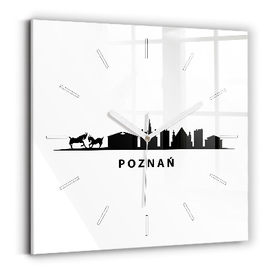 Štvorcové hodiny Grafika panorámy Poznane
