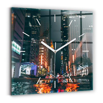 Štvorcové sklenené hodiny Hotel Hilton v Houstone