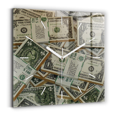 Štvorcové sklenené hodiny 1 americký dolár