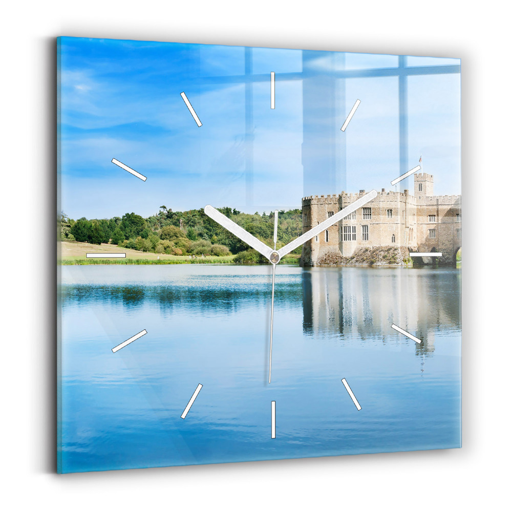 Štvorcové nástenné hodiny Hrad Leeds