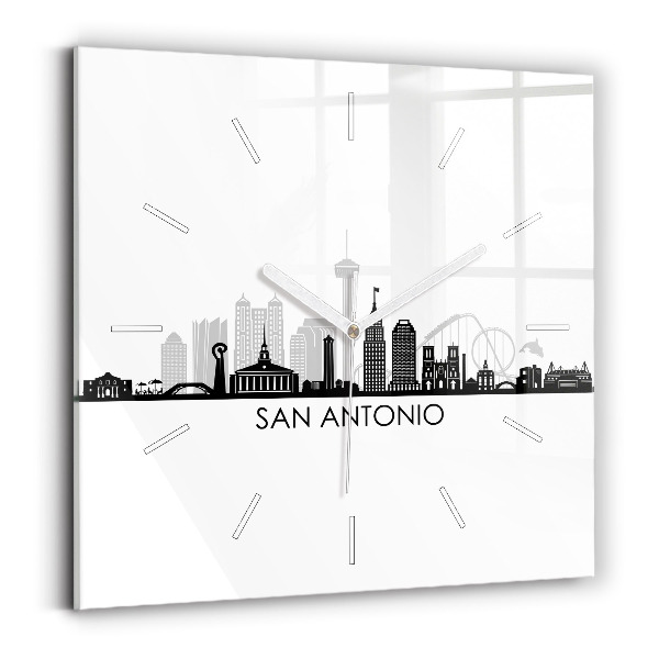 Štvorcové hodiny Mesto San Antonio Texas