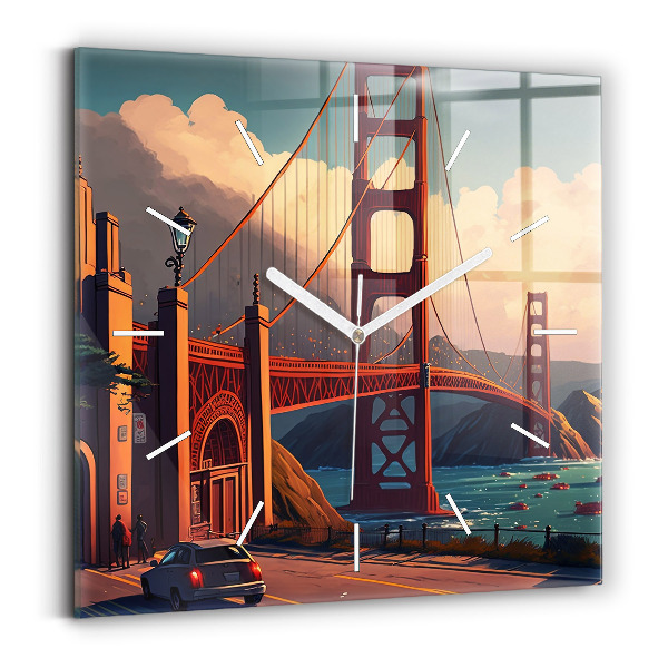 Štvorcové hodiny Most v San Franciscu