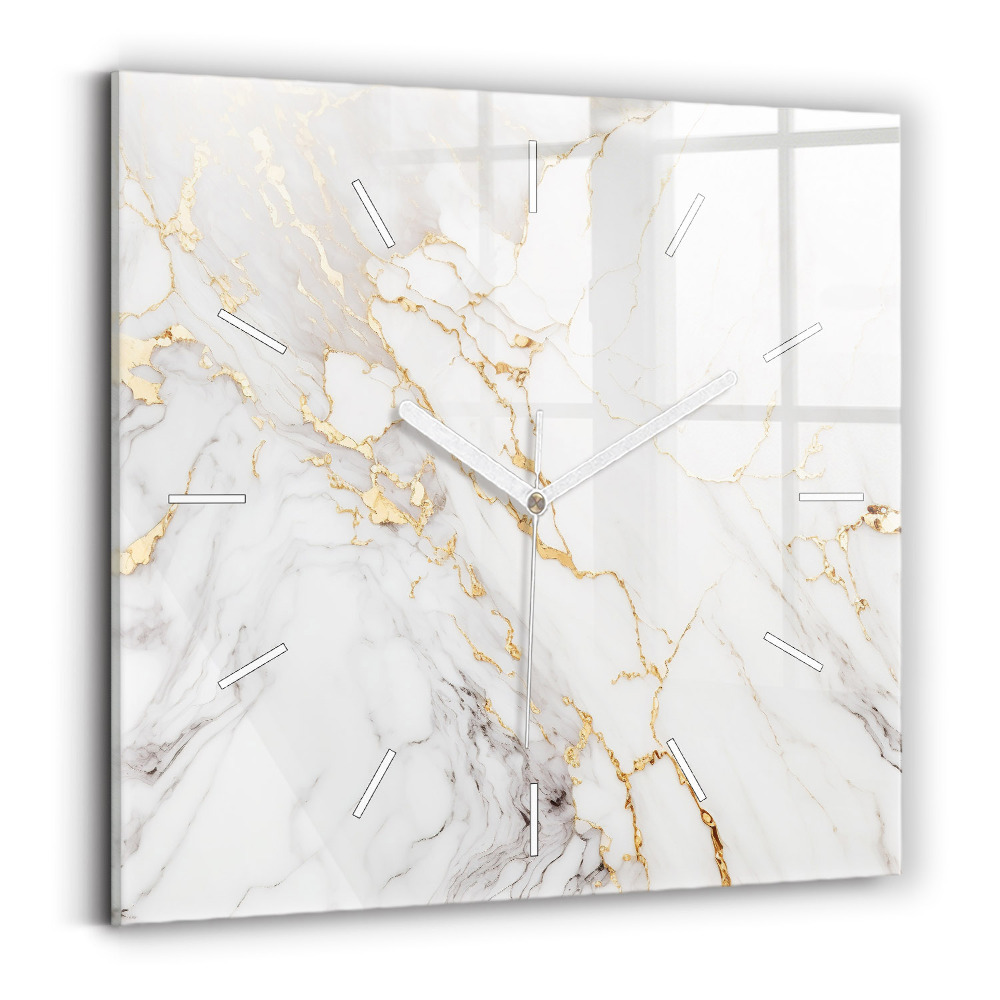 Štvorcové nástenné hodiny Dekoratívny mramor