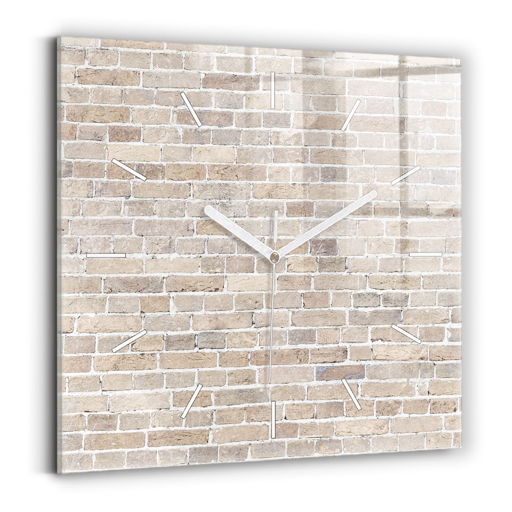 Štvorcové hodiny Tehlový múr