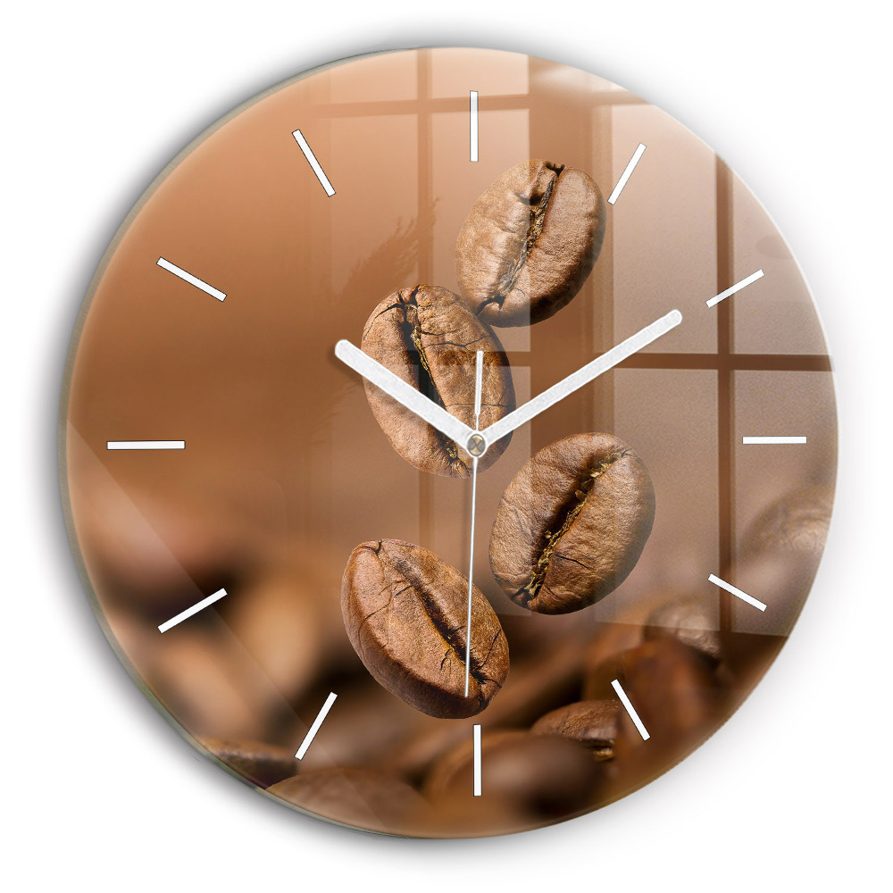 Horizontálne hodiny Kávové zrná