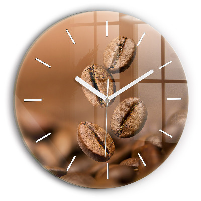 Horizontálne hodiny Kávové zrná