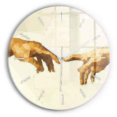 Vertikálne sklenené hodiny Digitálna dotyková mozaika rúk