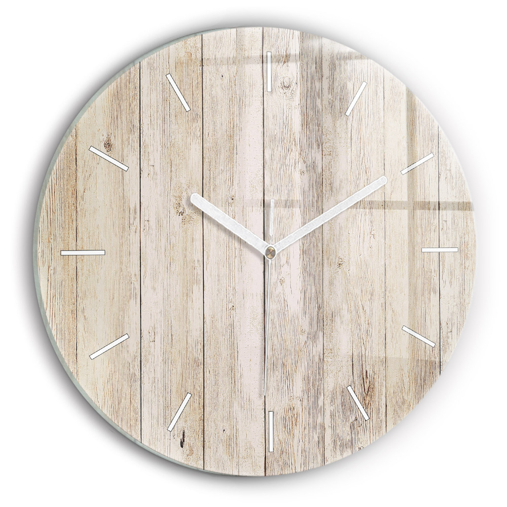 Vertikálne sklenené hodiny Drevený vidiecky šarm