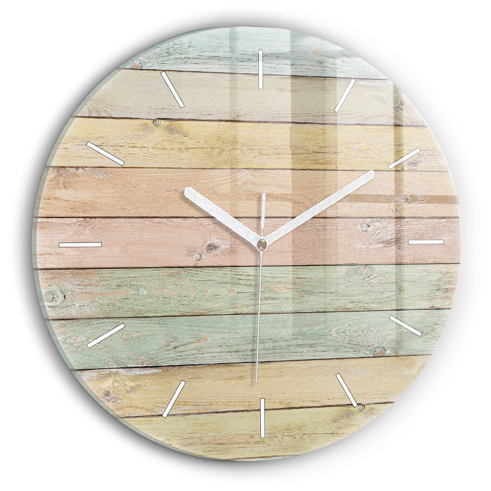 Vertikálne hodiny Pastelový drevený panelový vzor