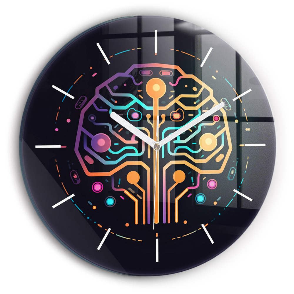 Vertikálne hodiny Neonový obvodový mozog